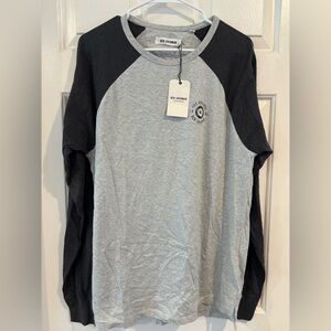 Ben Sherman Two-Tone Gray and Black Long Sleeve Tee